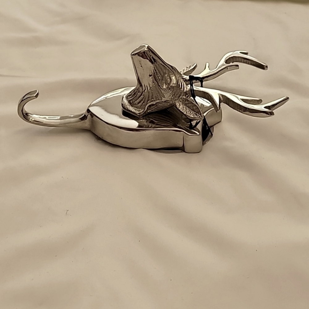 Silver Stag head hook - Picture 2 of 3